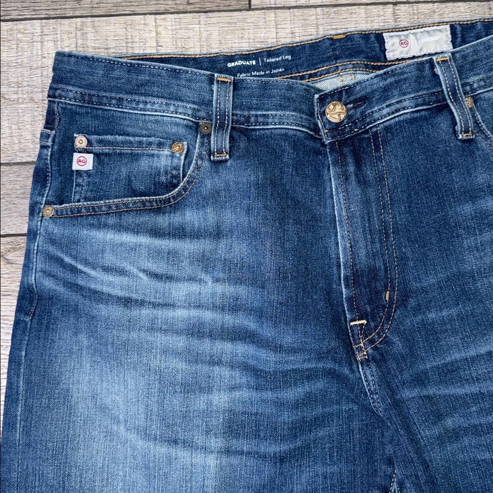 AG Adriano Goldschmied Tailored Leg Denim 360 Dark Blue Straight Jeans